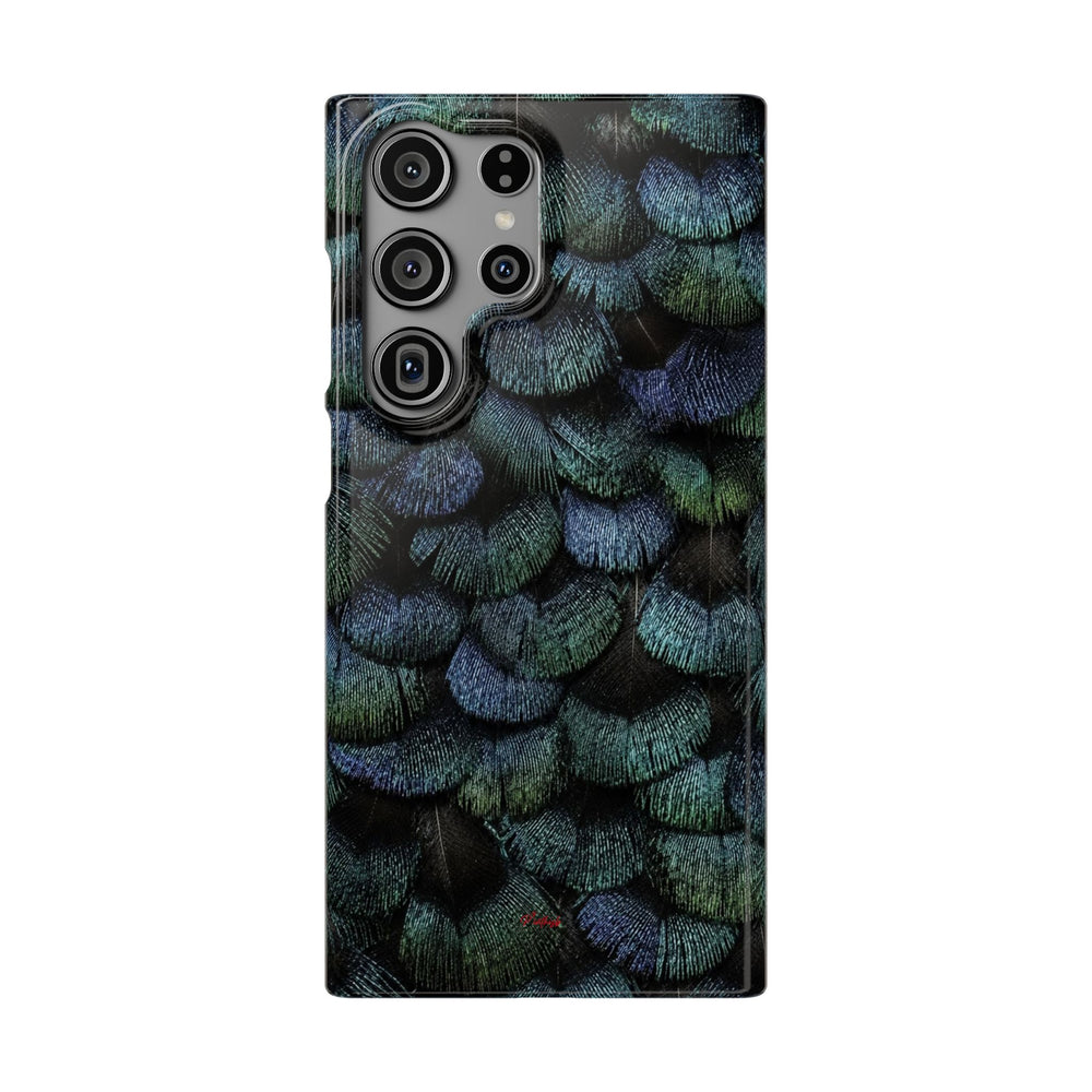 Iridescent Feather Snap Case
