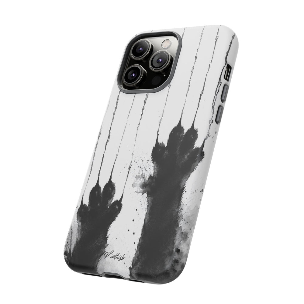 Black Ink Paw Print Tough Case