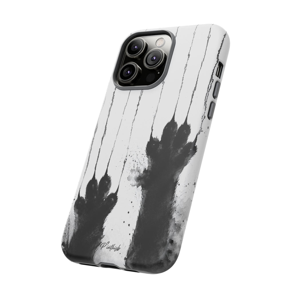 Black Ink Paw Print Tough Case