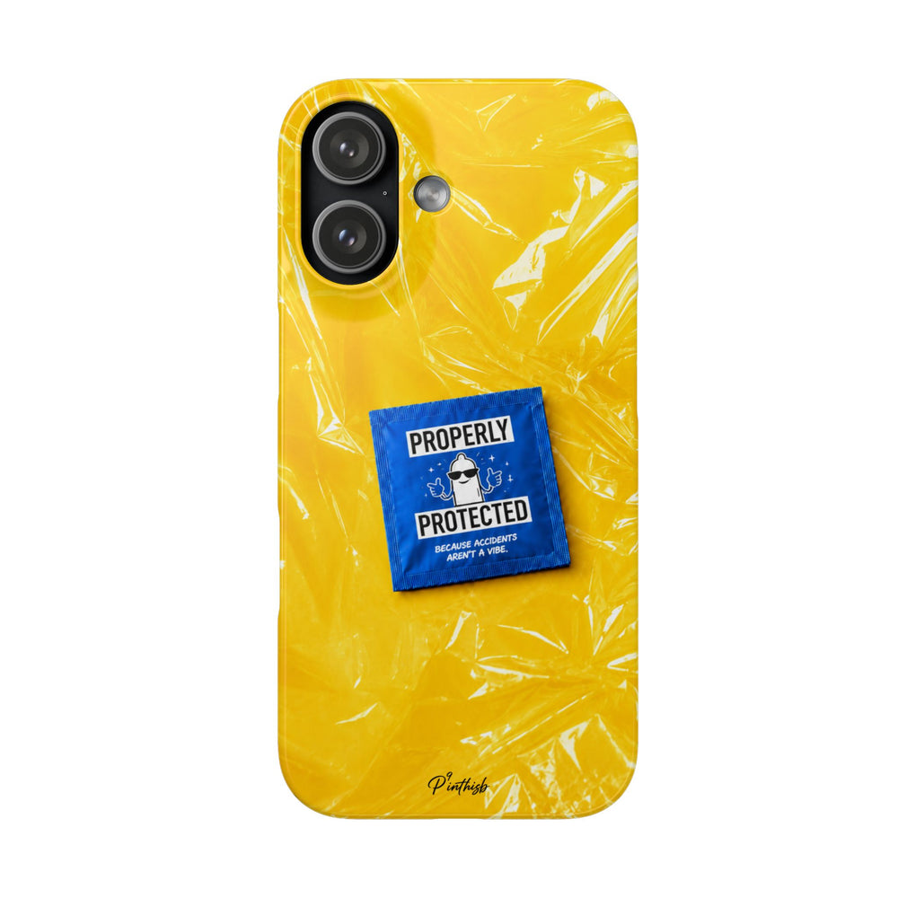 "Properly Protected" Graphic Snap Phone Case