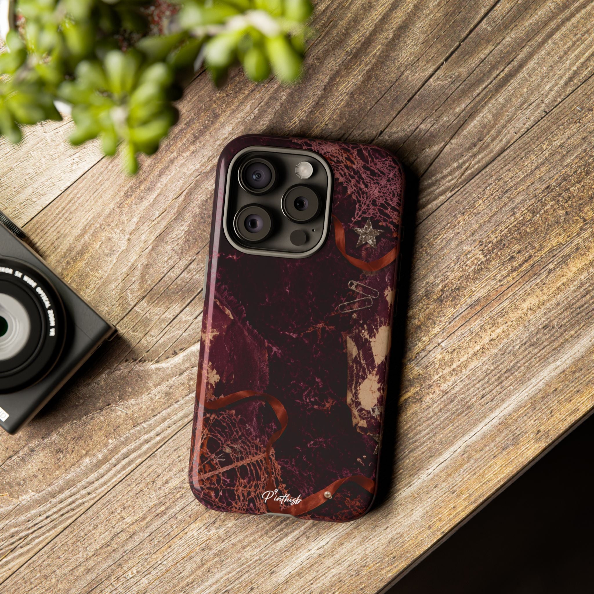Dark Maroon Vintage Tough Case