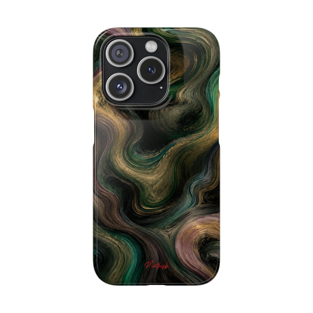 Marbled Forest Snap Phone Case