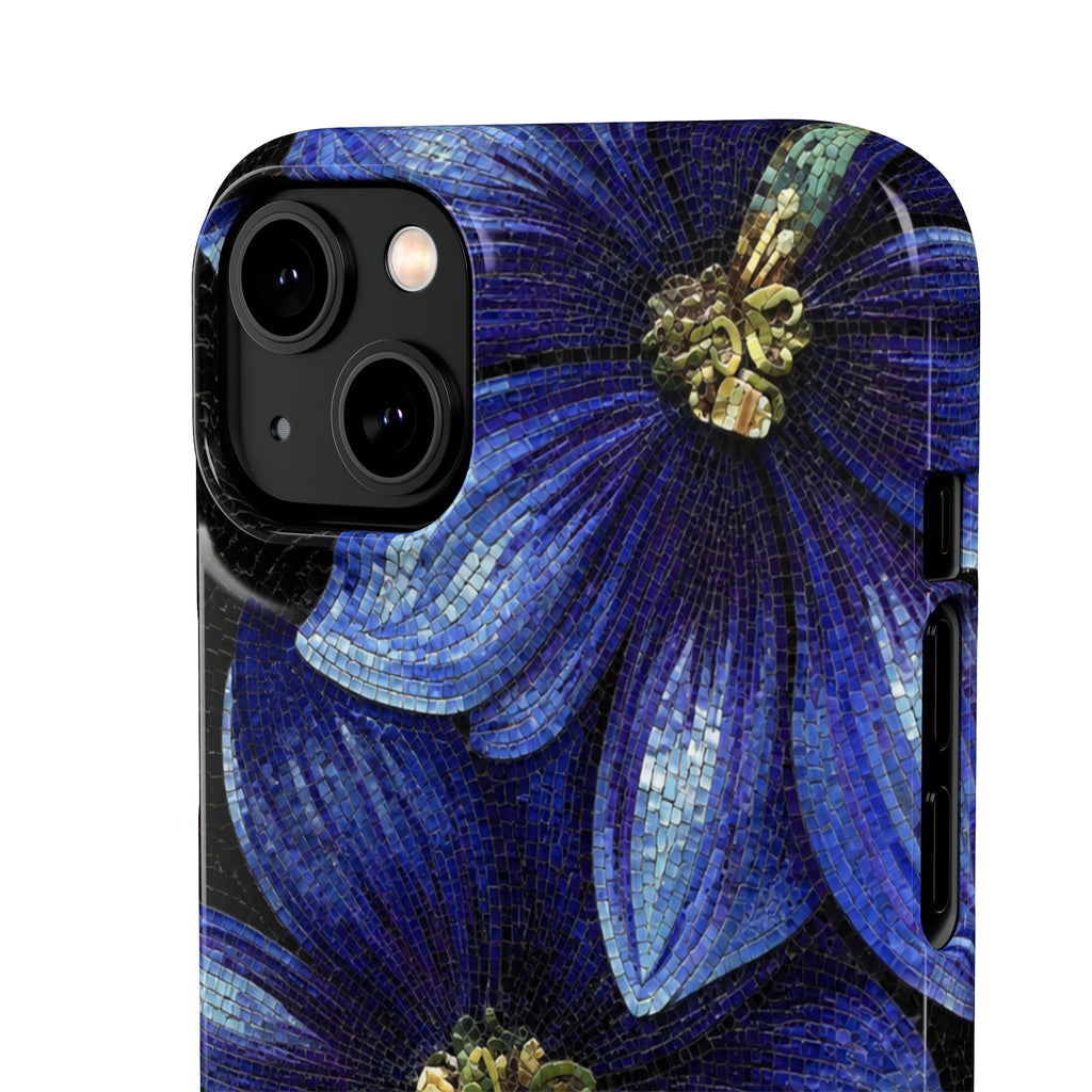 Blue Floral Snap Case