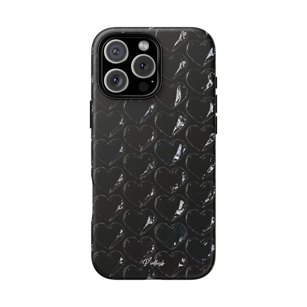 Black Pop Hearts Tough Case