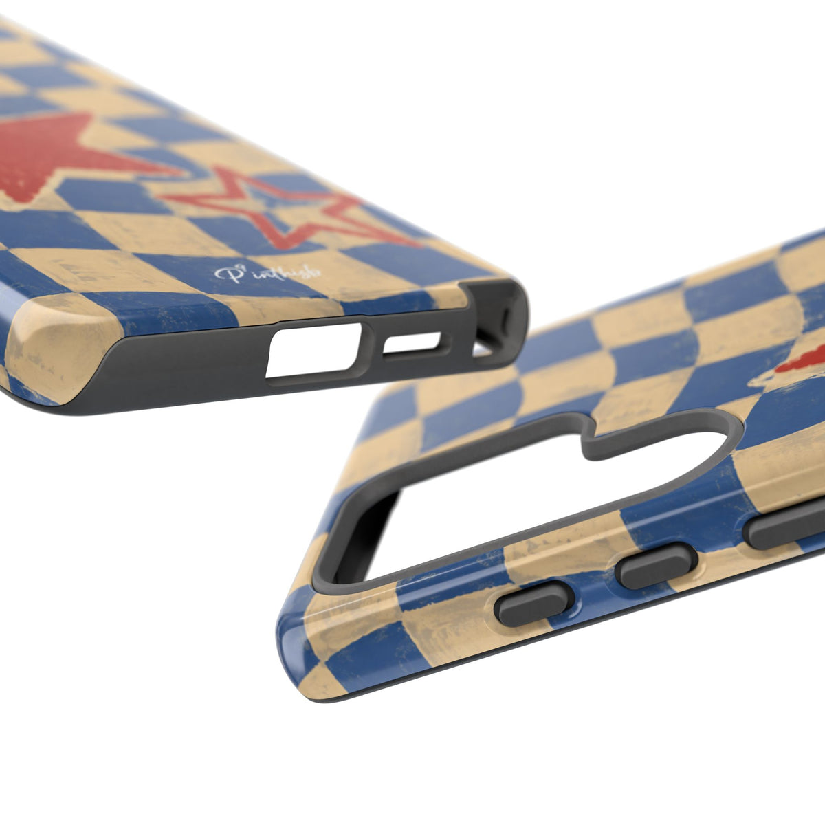 Blue & Cream Retro Star Phone Case