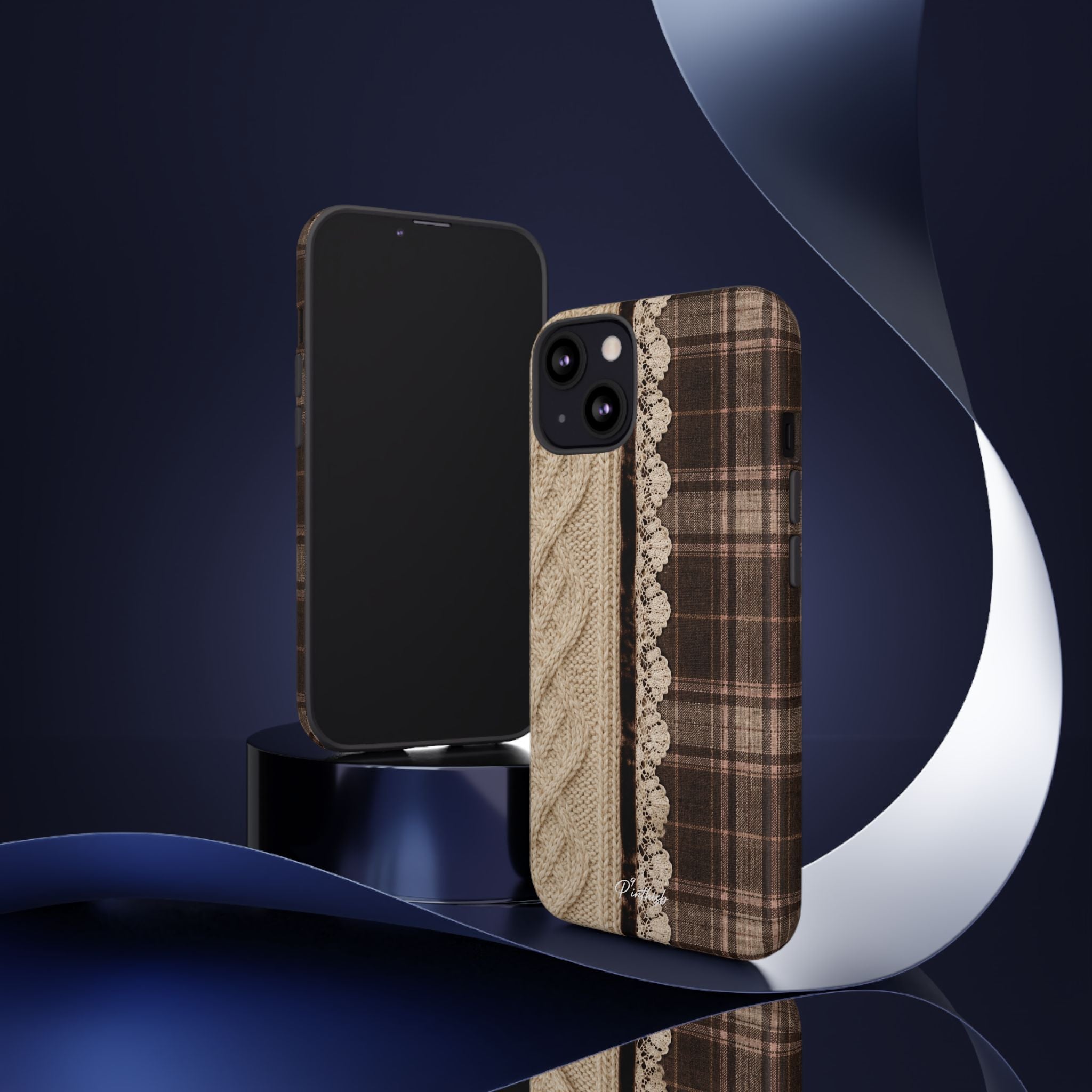 Cozy Plaid Knit Tough Phone Case