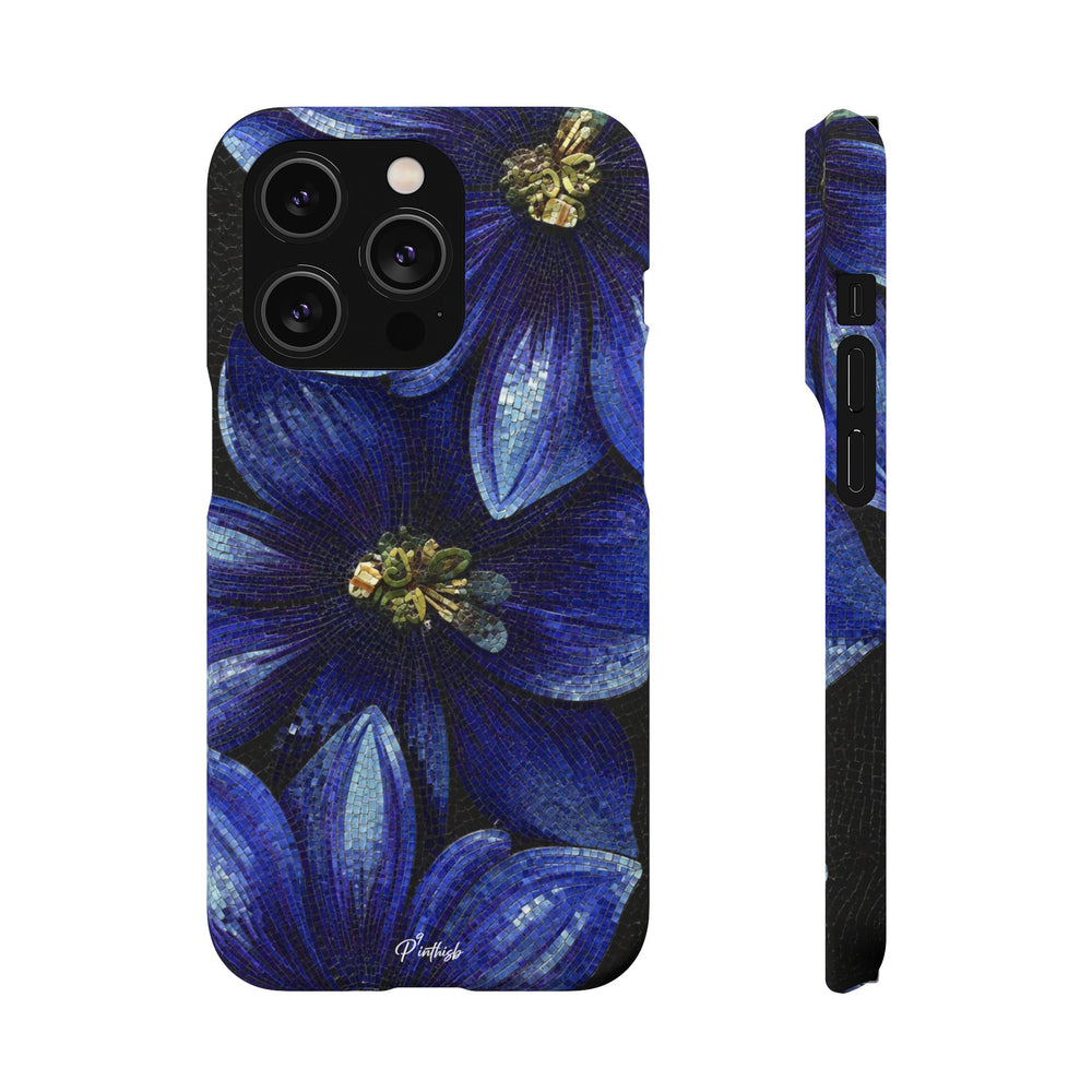 Blue Floral Snap Case