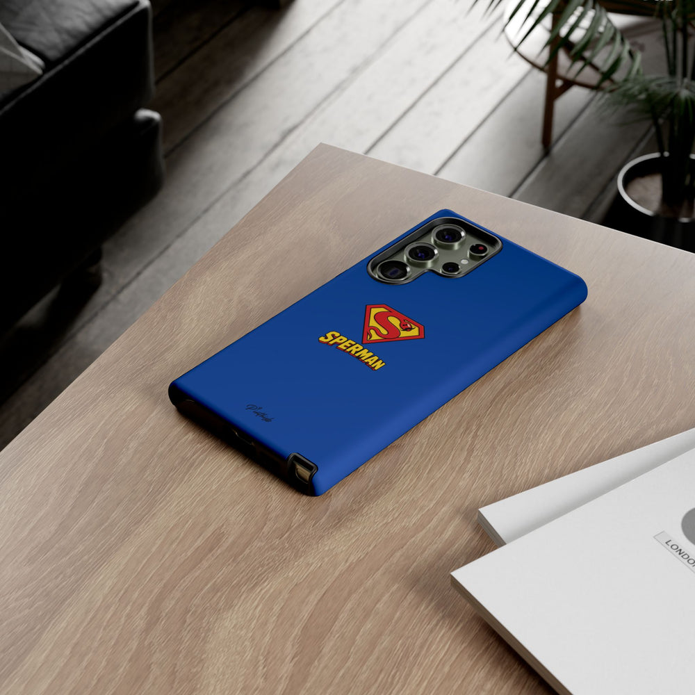 "SPERMAN" Parody Logo Tough Phone Case