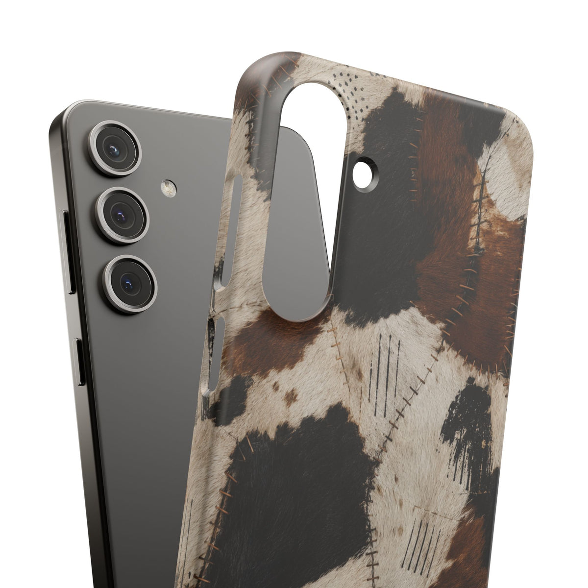 Brown & Black Animal Print Snap Case