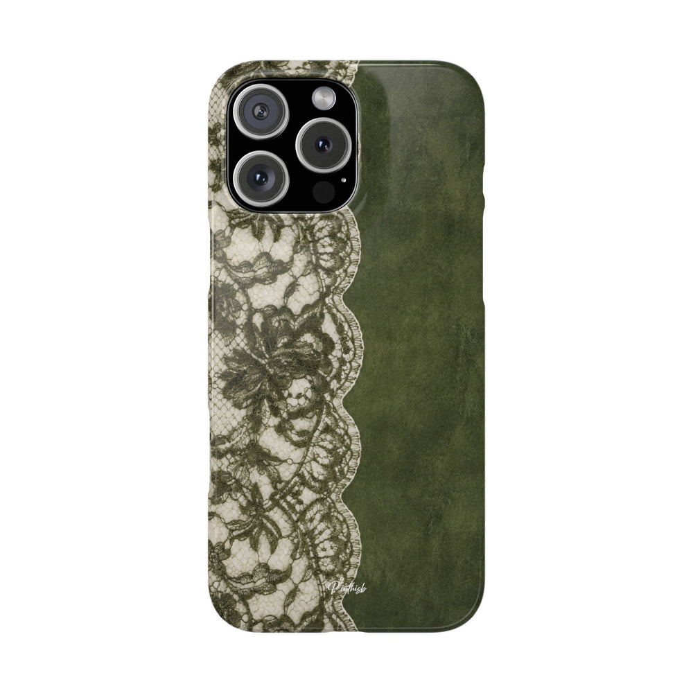 Olive Lace Snap Case