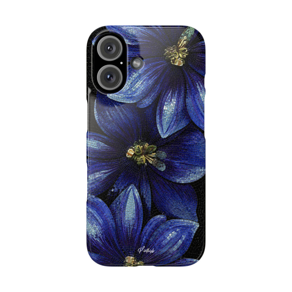 Blue Floral Snap Case
