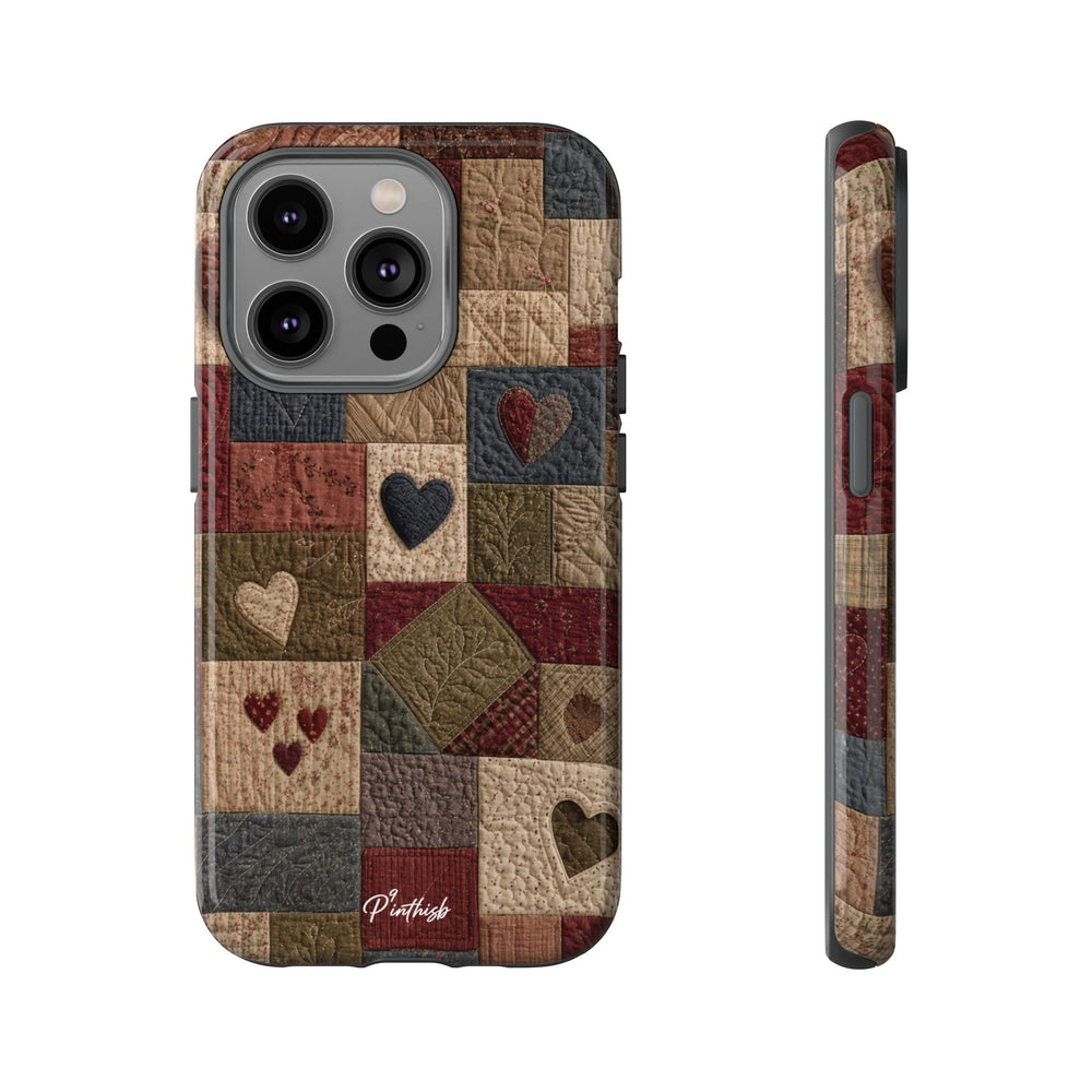 Patchwork Hearts Phone Case