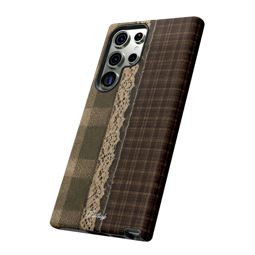 Plaid Lace Tough Phone Case