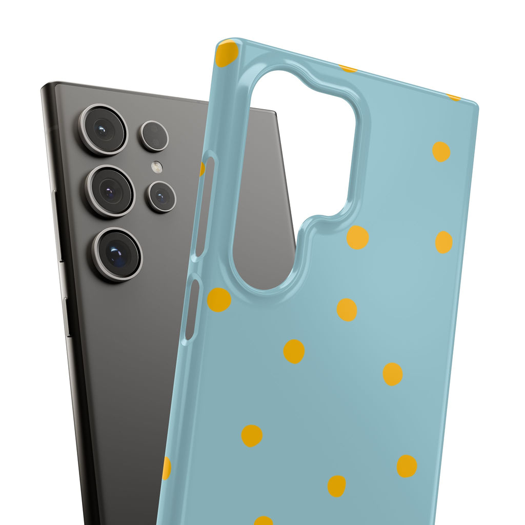 Blue & Yellow Polka Dot Snap Phone Case