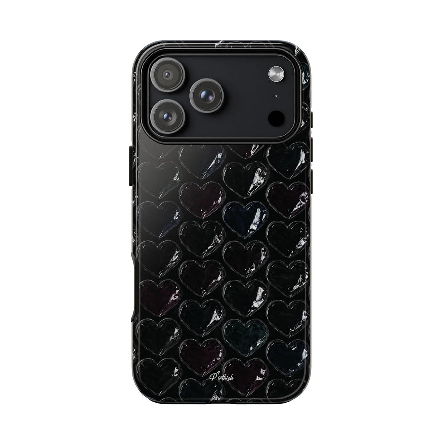 Black Pop Hearts Tough Case