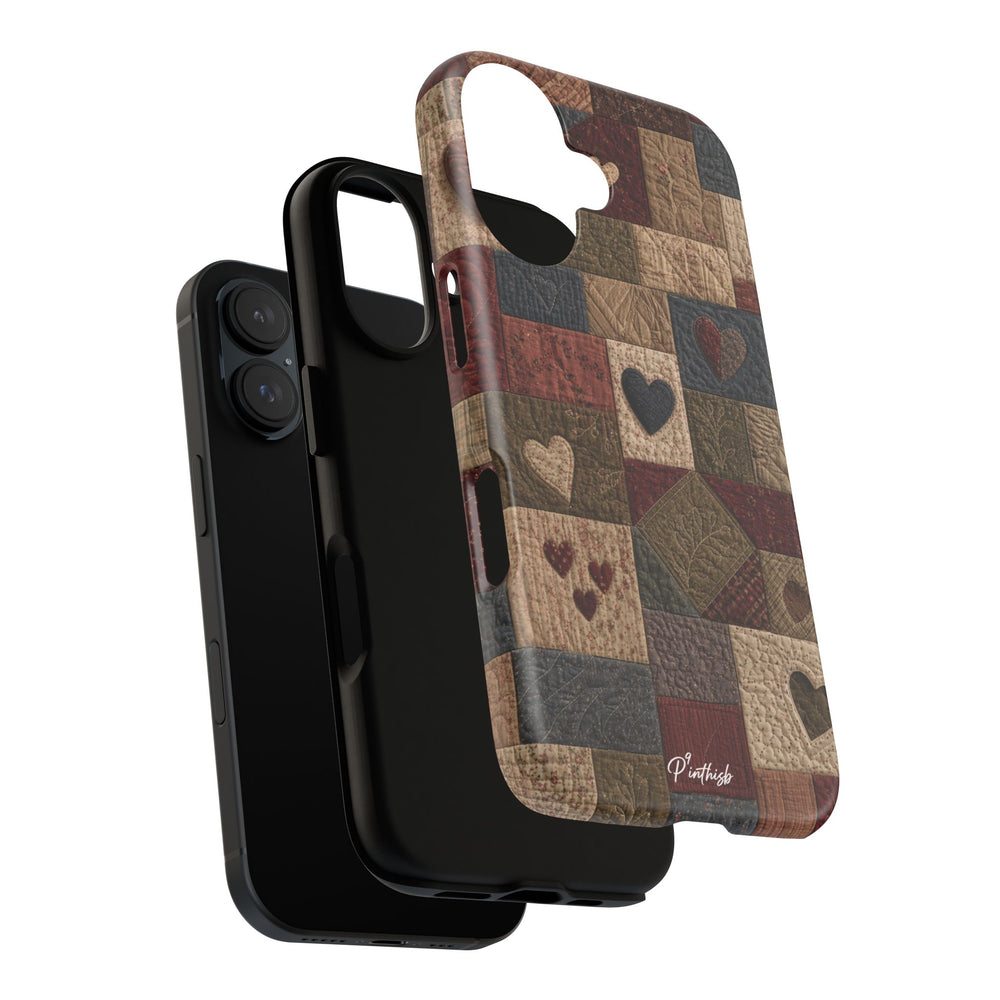 Patchwork Hearts Phone Case