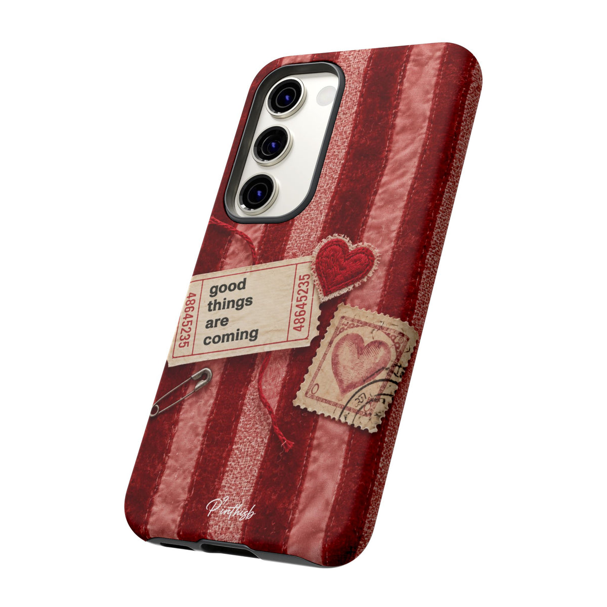 “Good Things Are Coming” Red Phone Case