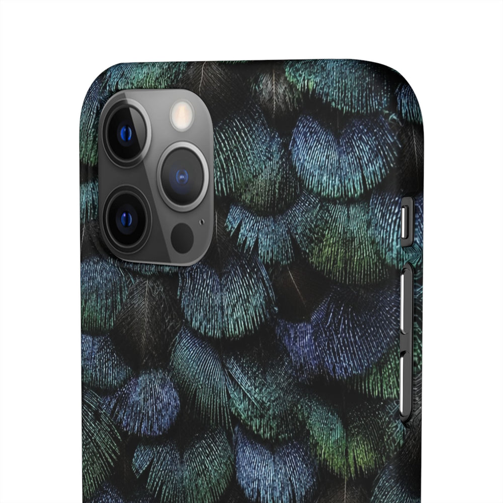 Iridescent Feather Snap Case