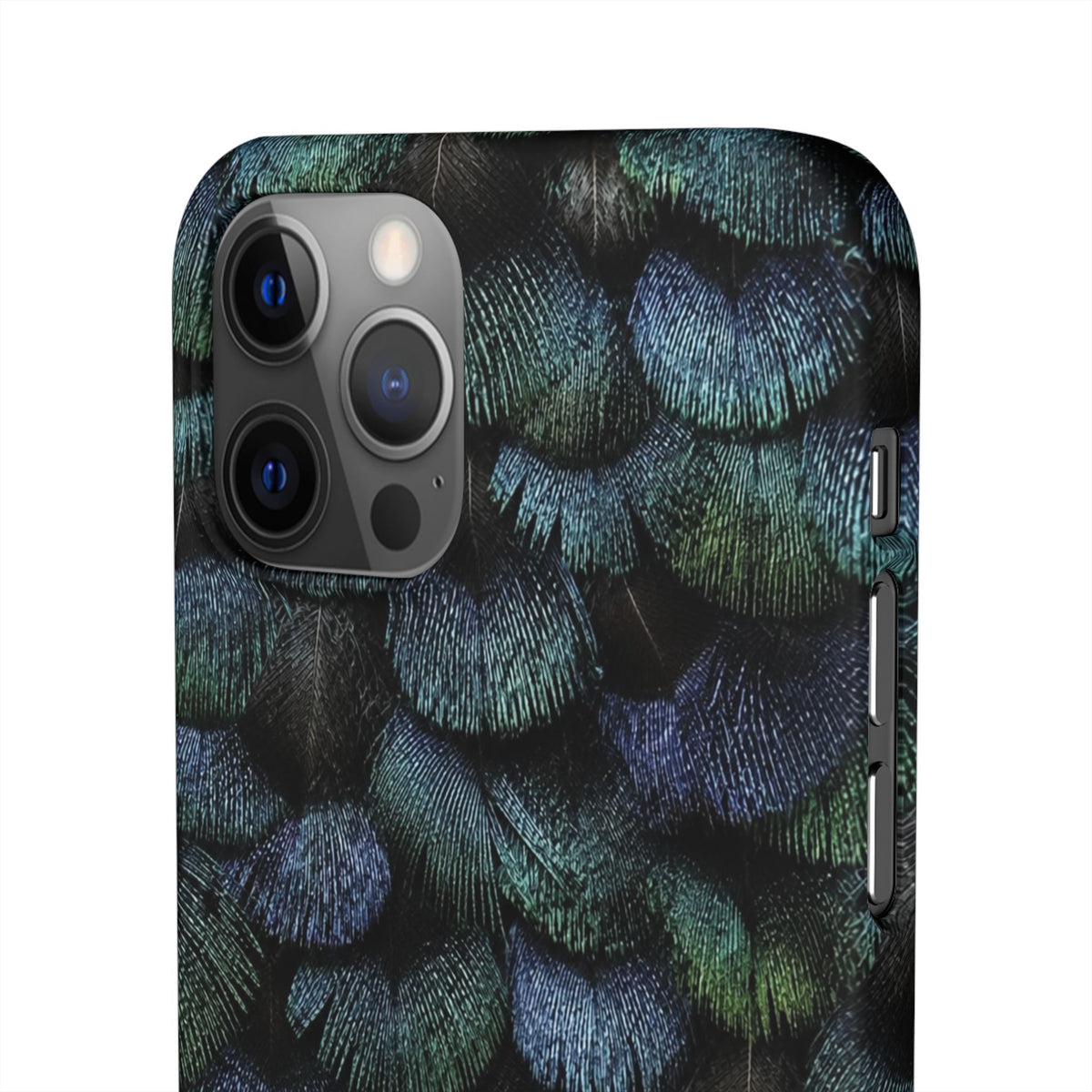 Iridescent Feather Snap Case