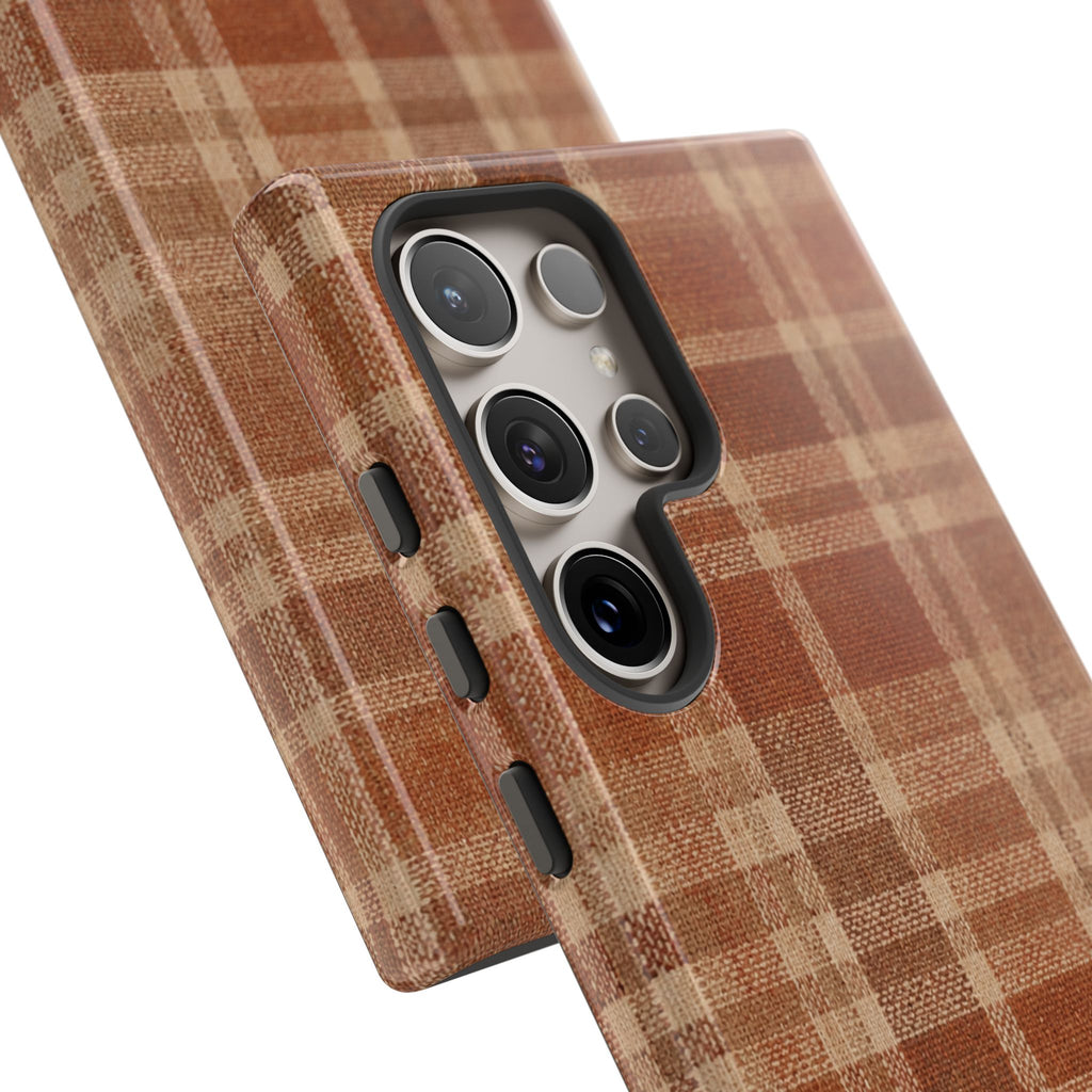 Rustic Brown Cozy Plaid Tough Case