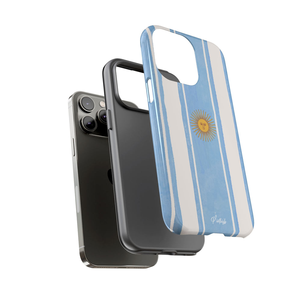 Argentina Flag Tough Phone Case – Blue White Striped Sun Protector