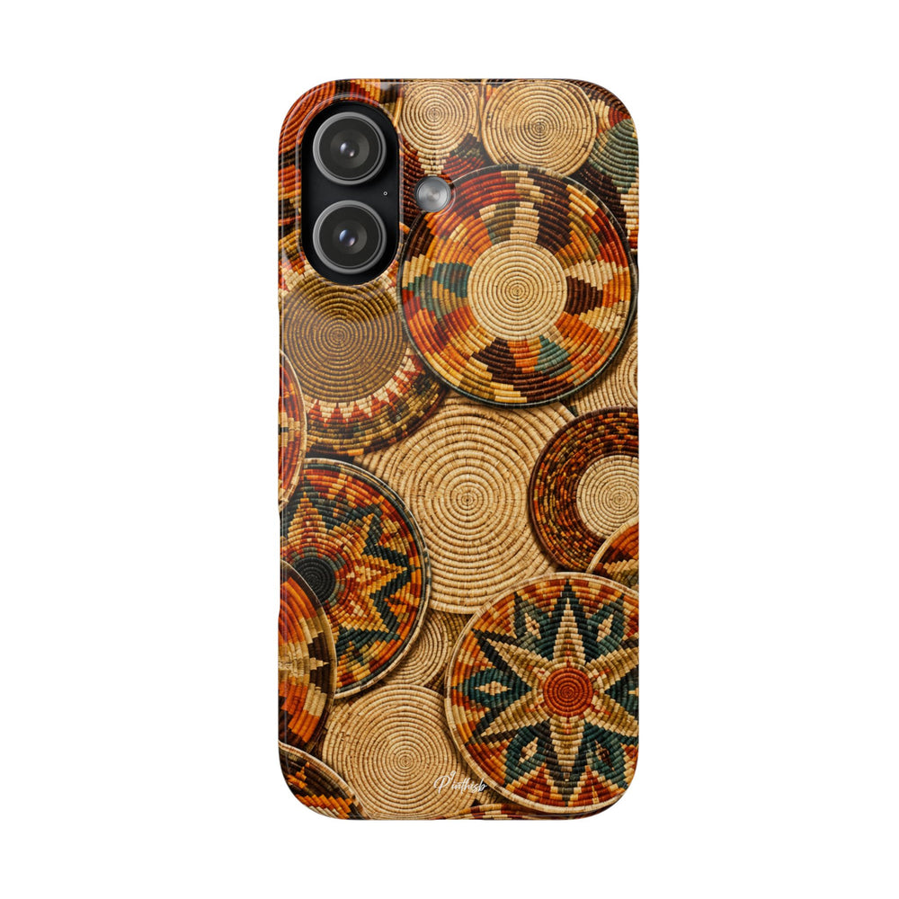 Bohemian Woven Basket Pattern Snap Case