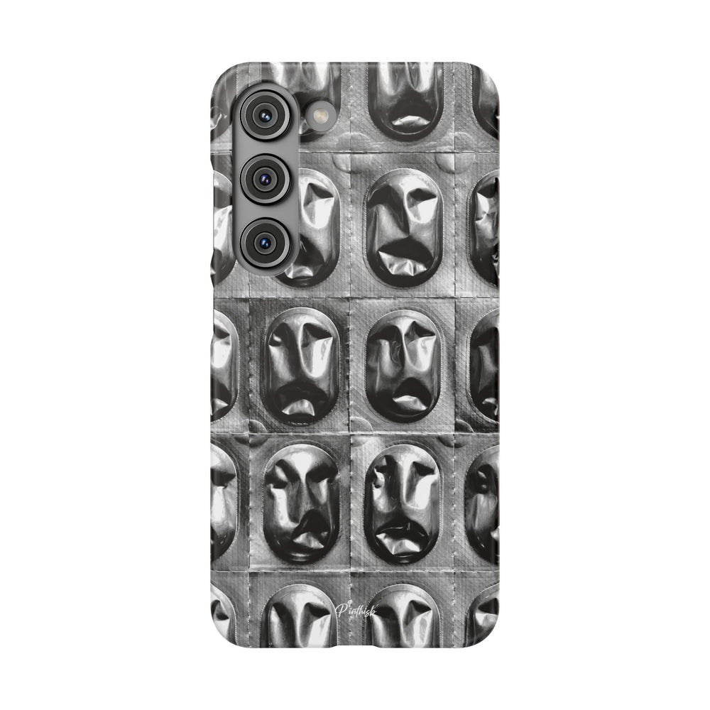 Metallic Mask Grid Snap Case