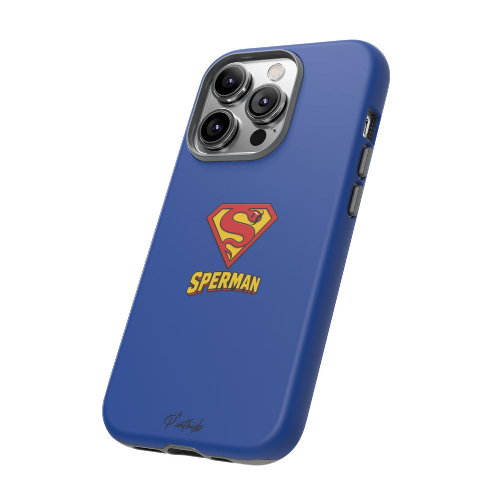 "SPERMAN" Parody Logo Tough Phone Case