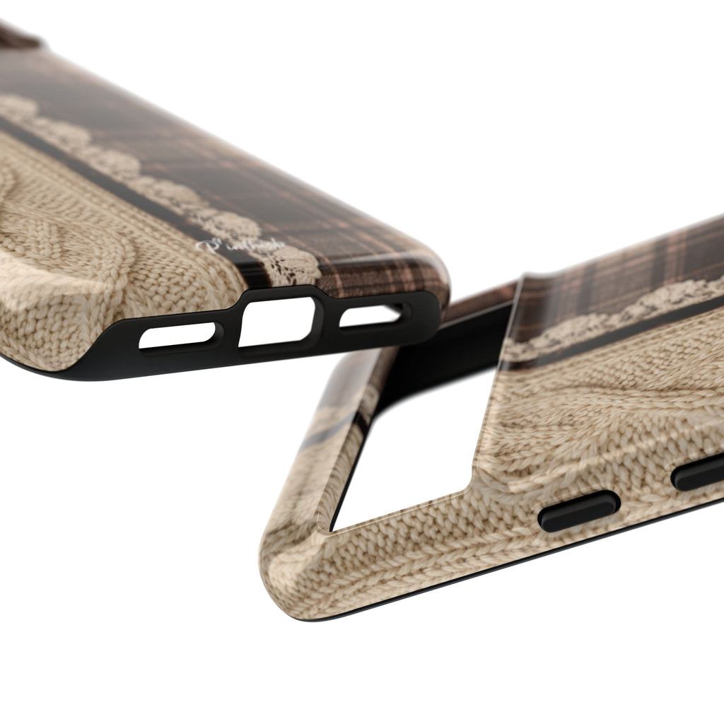 Cozy Plaid Knit Tough Phone Case
