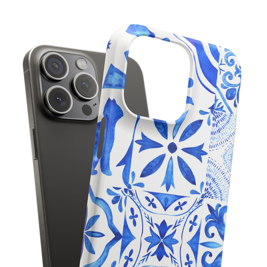 Blue Tile Pattern Snap Phone Case