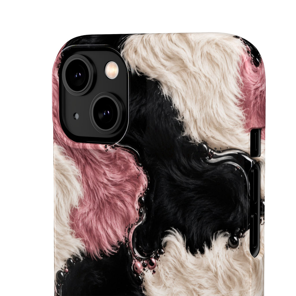 Cow Print Swirl Snap Case