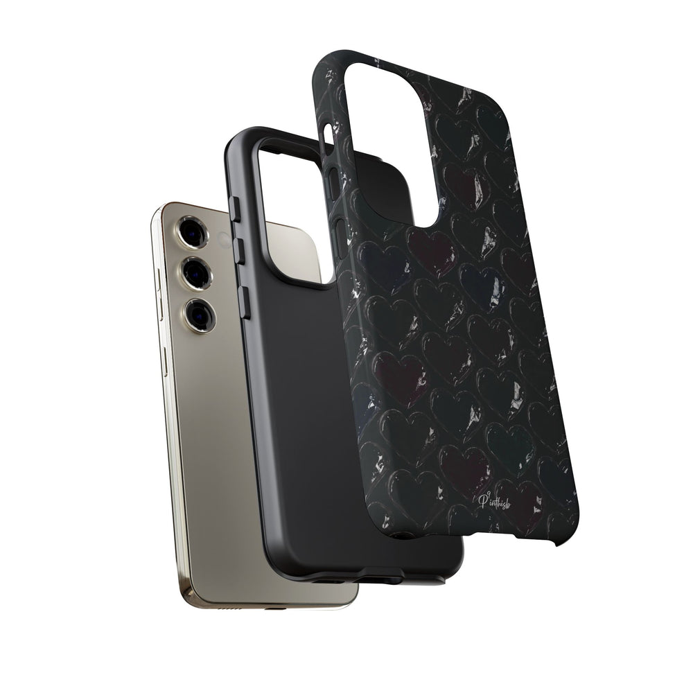 Black Pop Hearts Tough Case