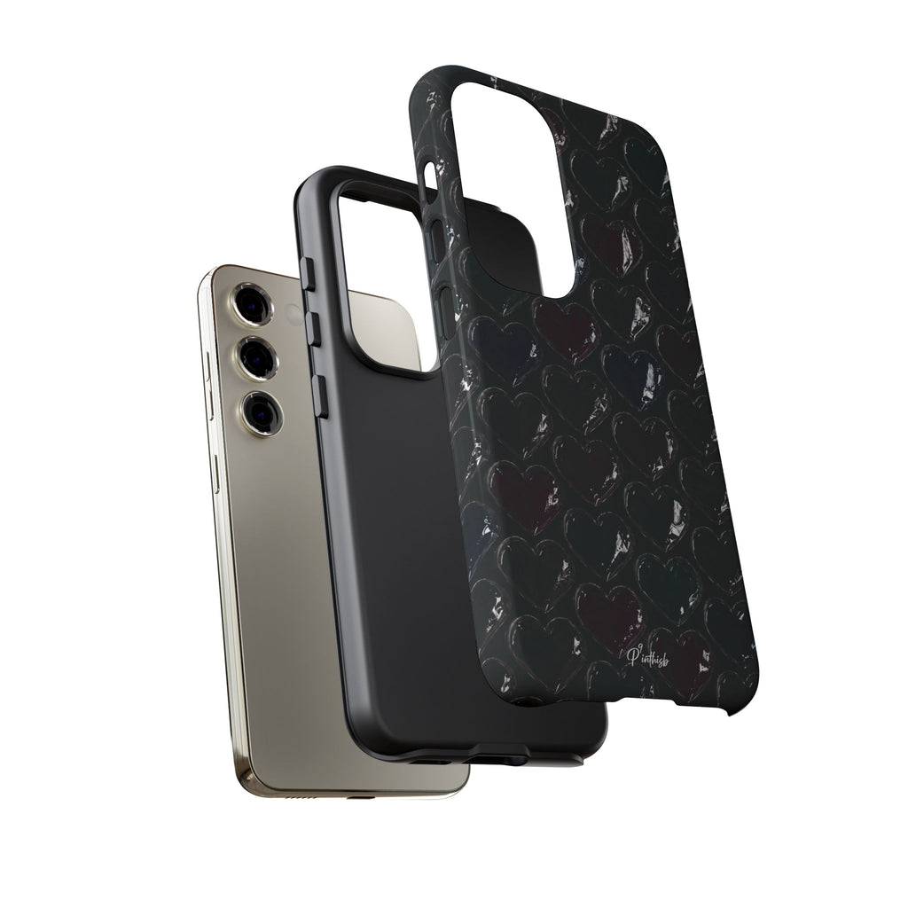 Black Pop Hearts Tough Case