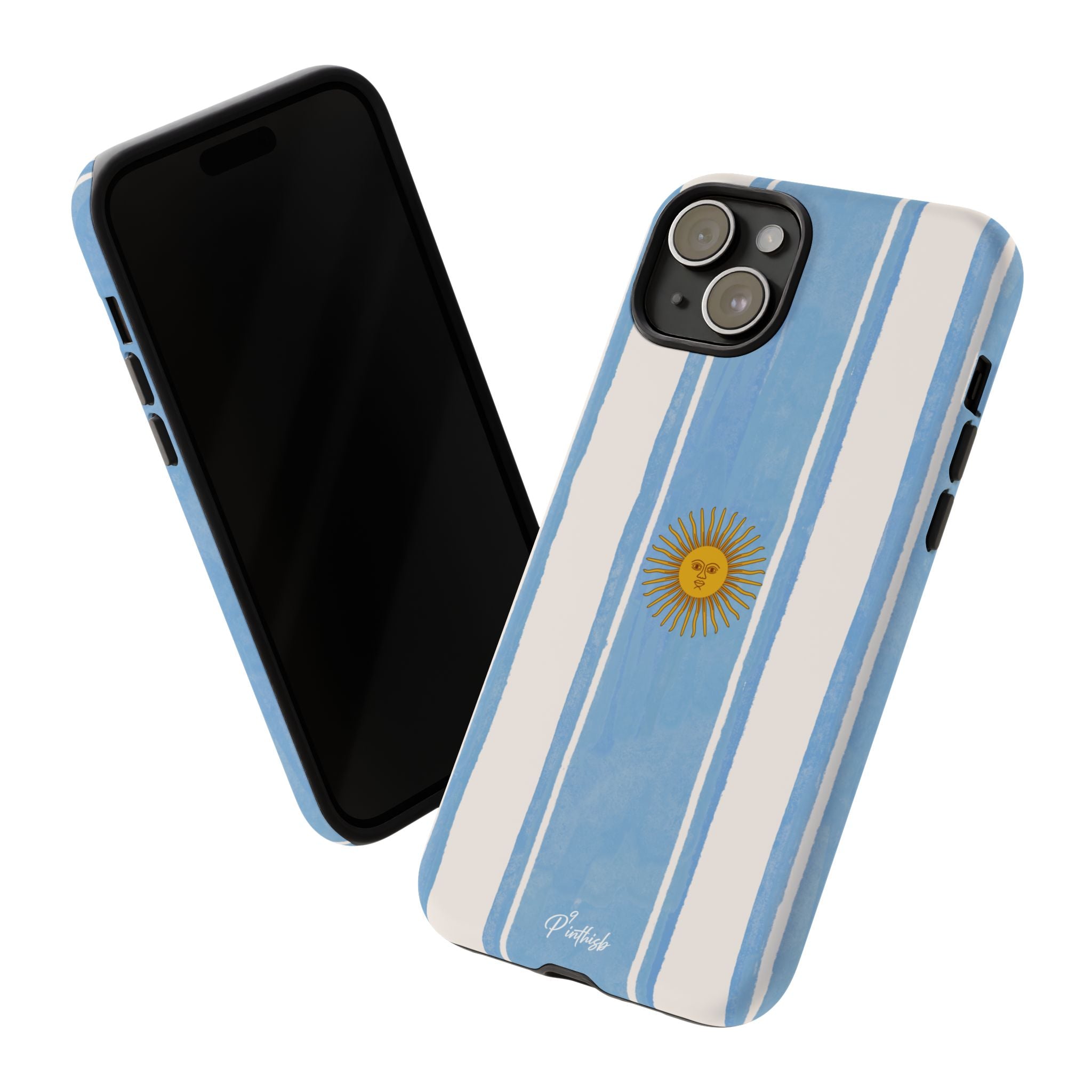 Argentina Flag Tough Phone Case – Blue White Striped Sun Protector