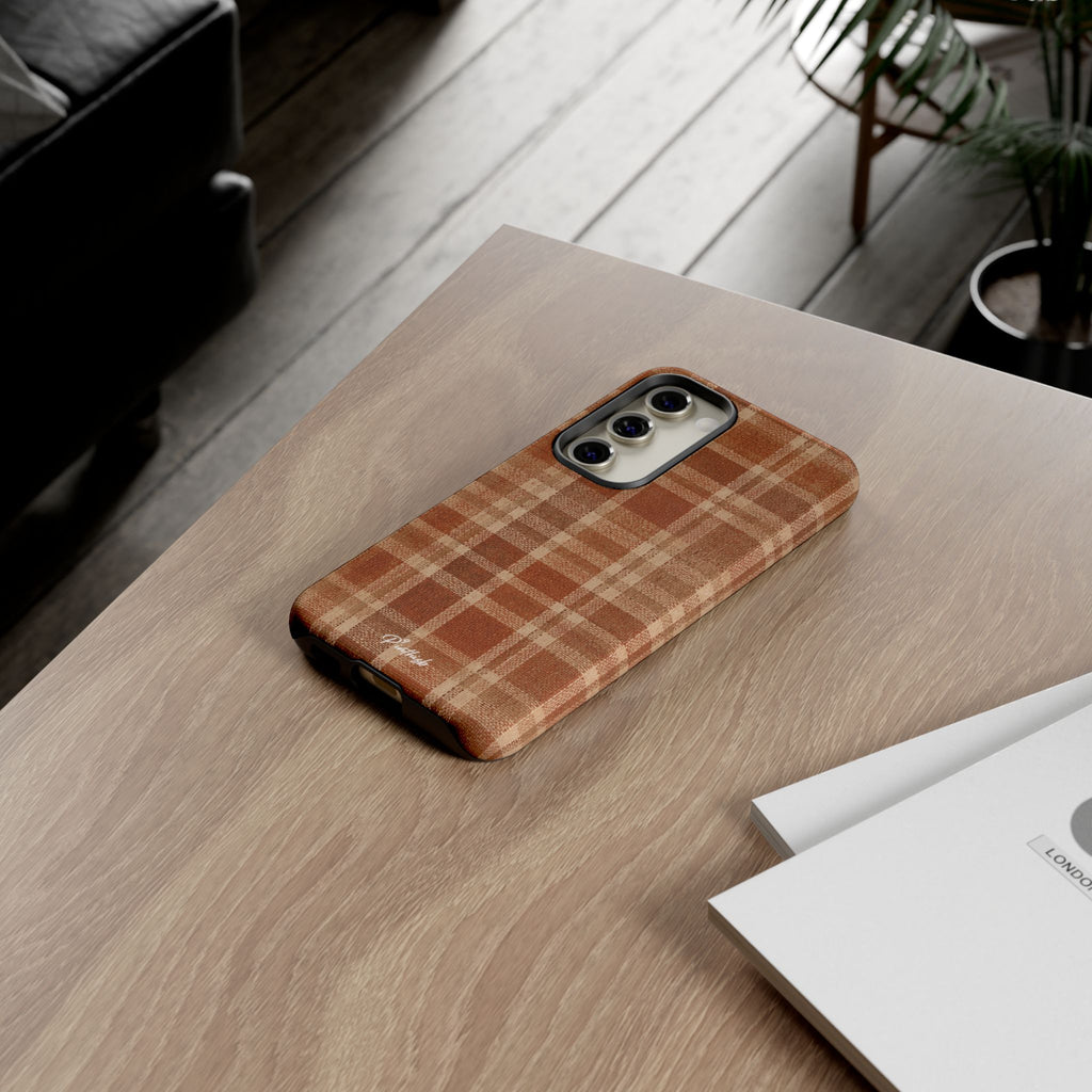 Rustic Brown Cozy Plaid Tough Case