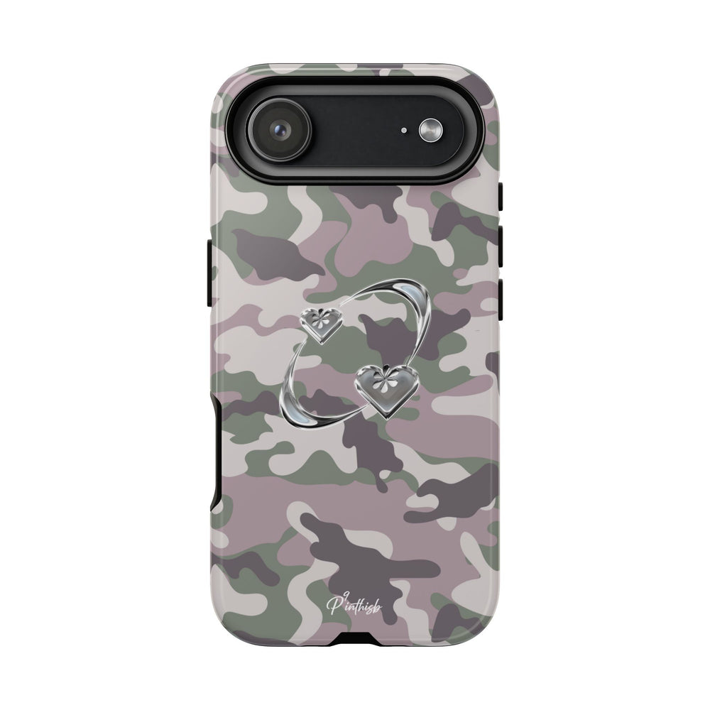 Camouflage Heart Tough Phone Case