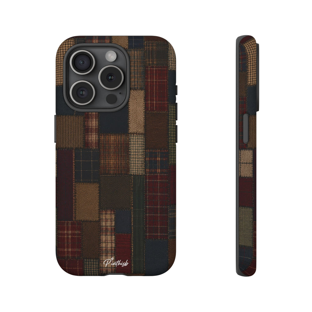 Plaid Patchwork Tough Phone Case
