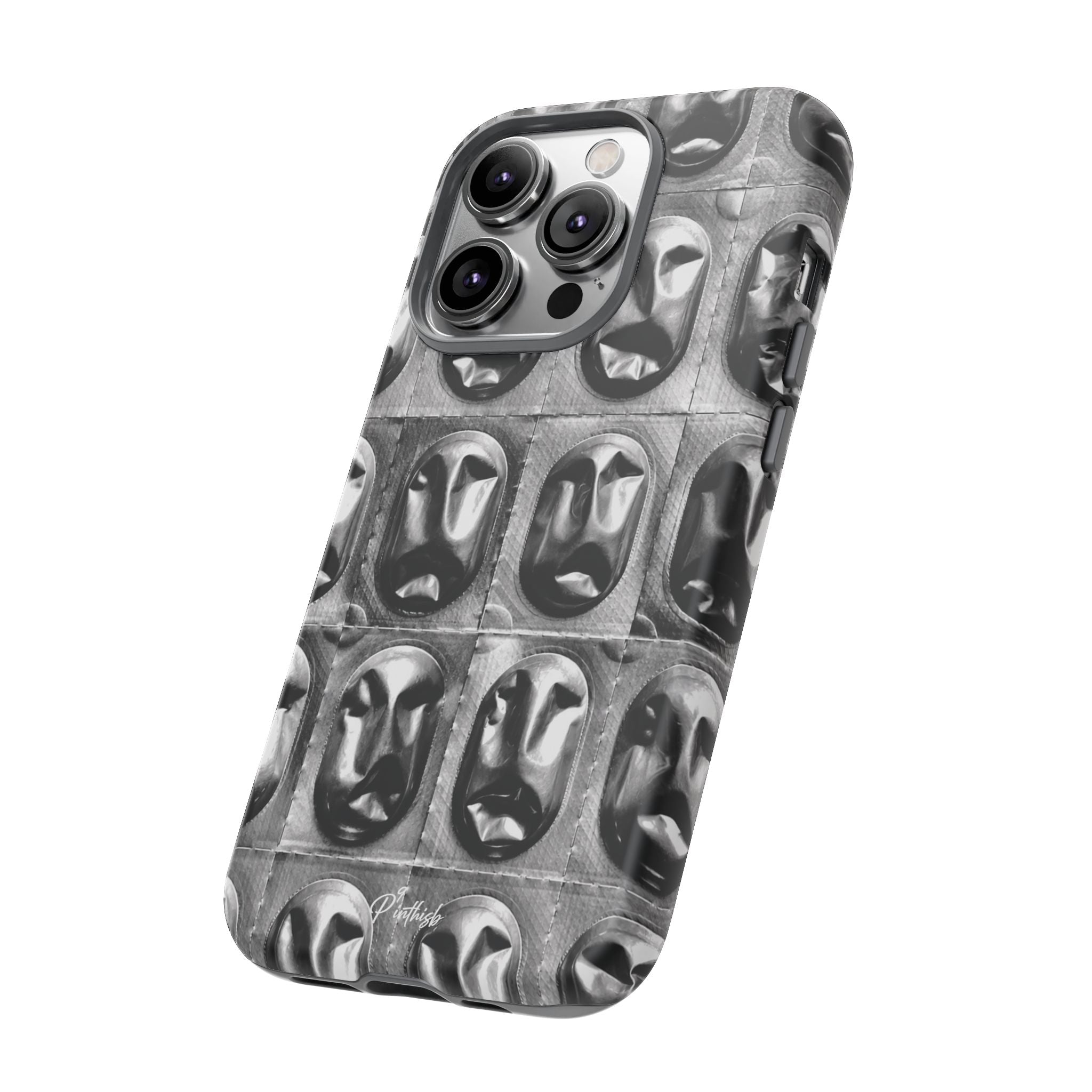 Metallic Mask Grid Tough Case