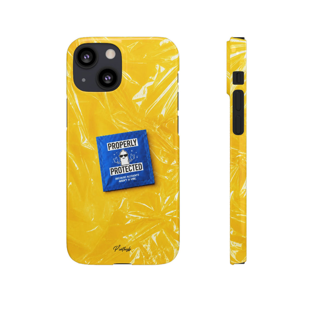 "Properly Protected" Graphic Snap Phone Case