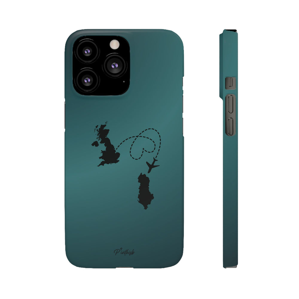 Copy of UK to Albania Pink Snap Phone Case