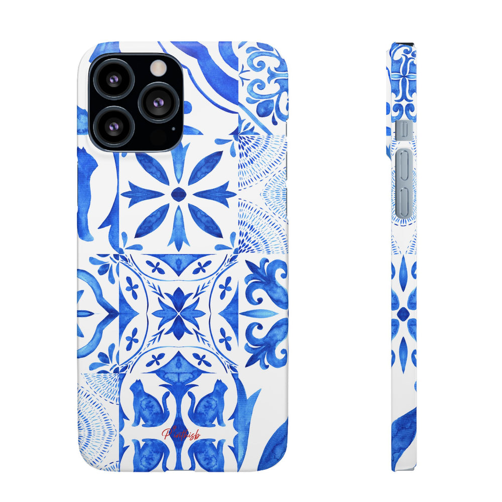 Blue Tile Pattern Snap Phone Case