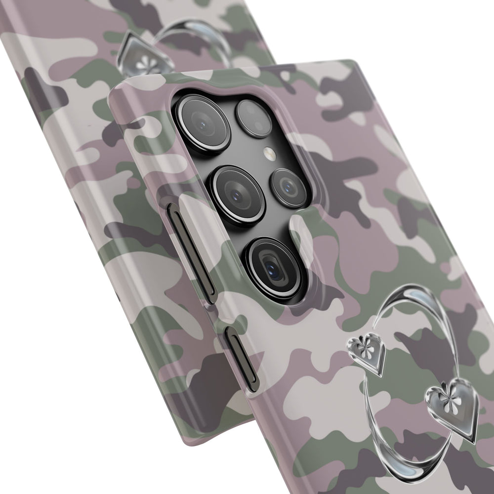 Camouflage Heart Snap Phone Case