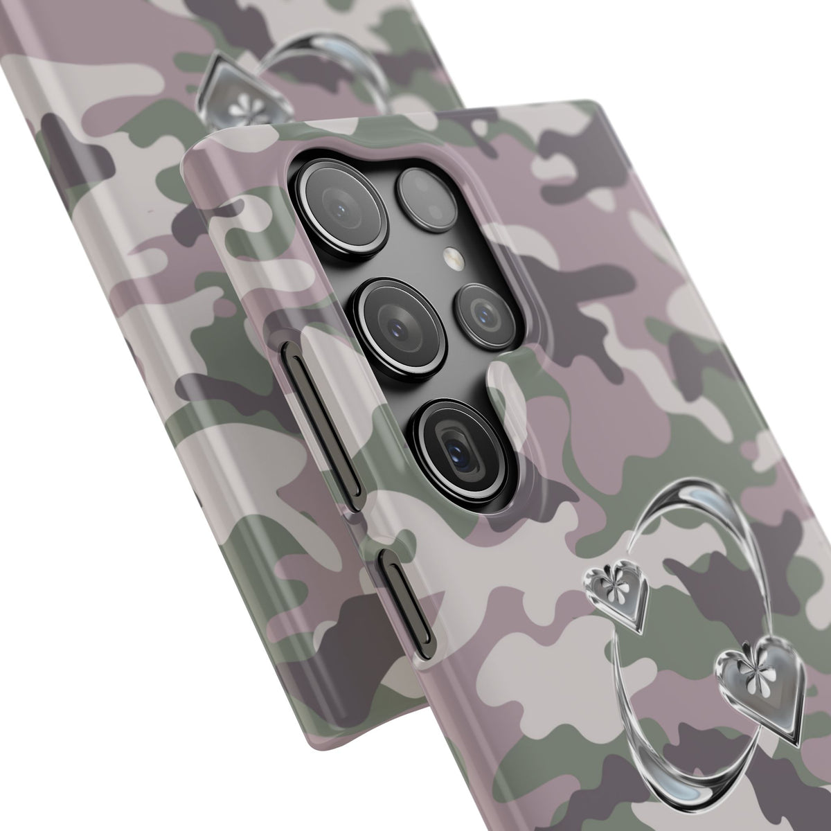 Camouflage Heart Snap Phone Case