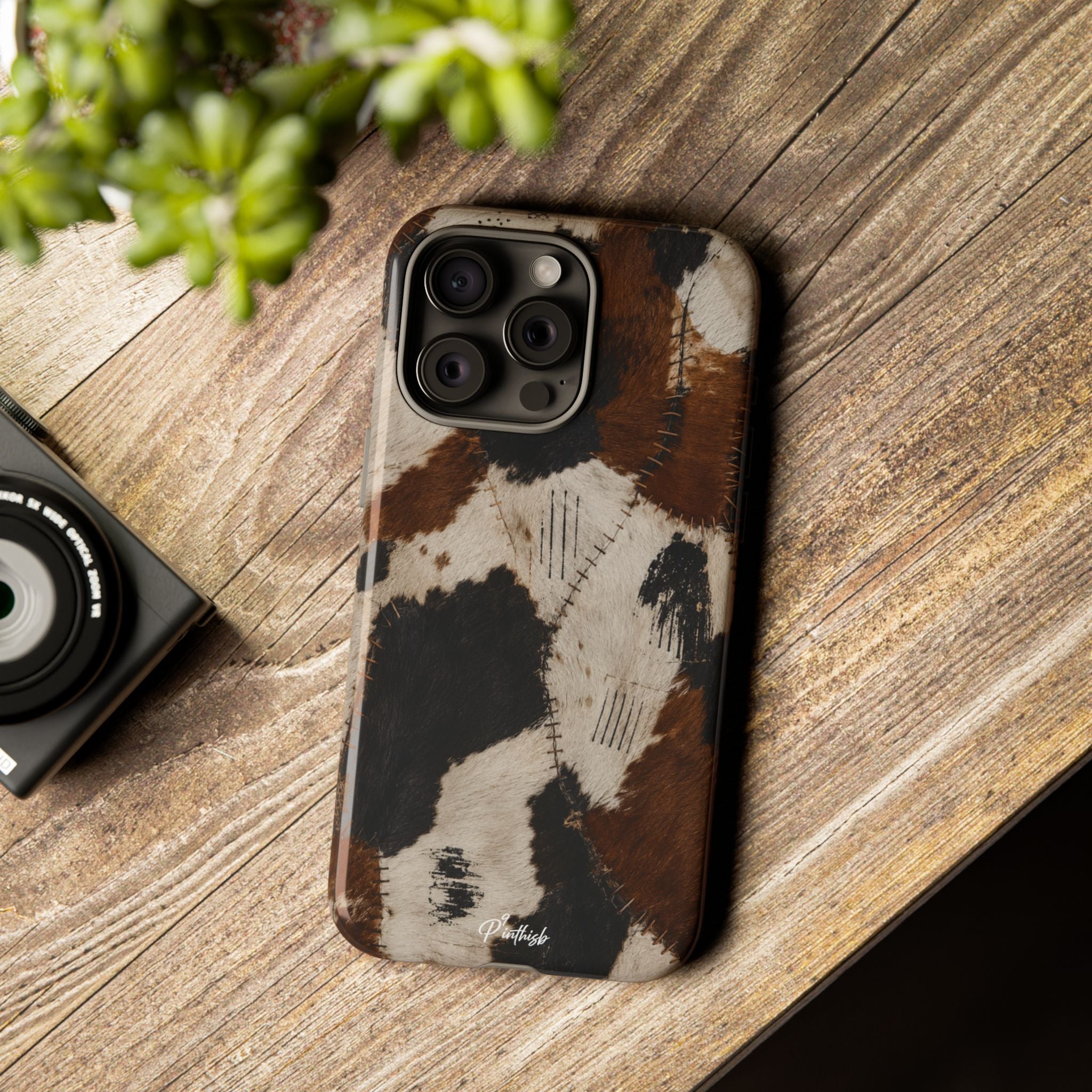 Brown & Black Animal Print Tough Case