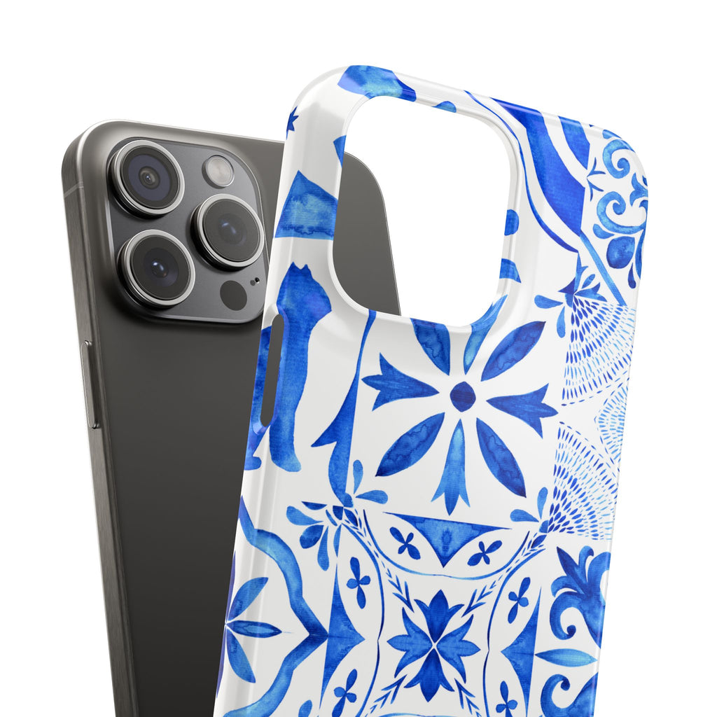 Blue Tile Pattern Snap Phone Case