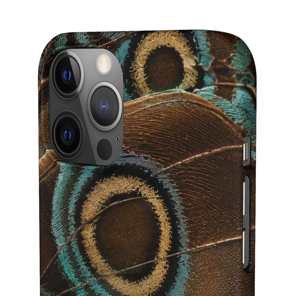Peacock Feather Pattern Snap Case
