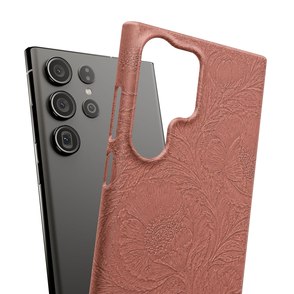 Embossed Floral Snap Case