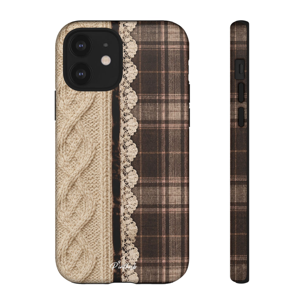Cozy Plaid Knit Tough Phone Case