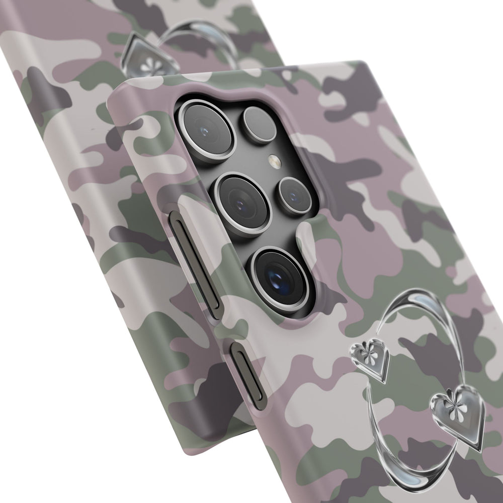 Camouflage Heart Snap Phone Case