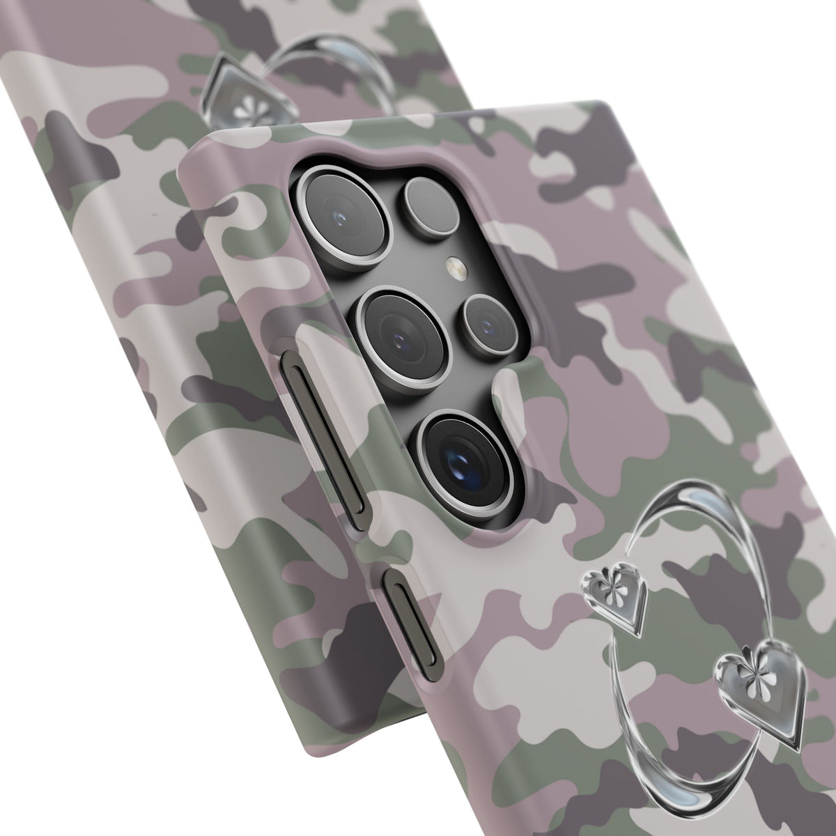 Camouflage Heart Snap Phone Case